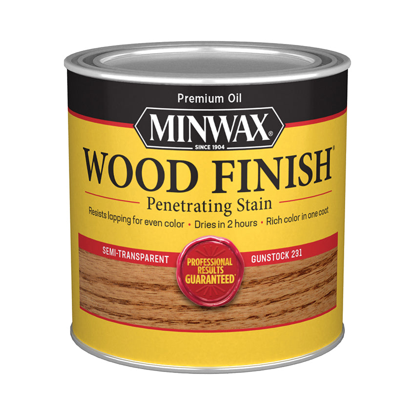 Minwax Wood Finish Oil-Based Stain, Gunstock, Half Pint