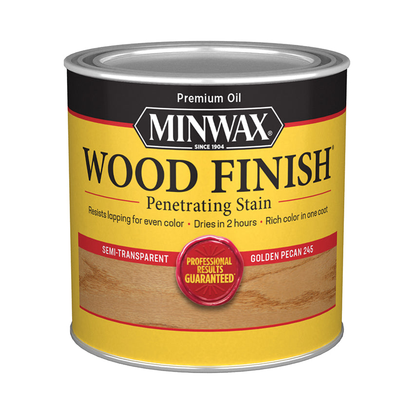 Minwax Wood Finish Oil-Based Stain, Golden Pecan, Half Pint