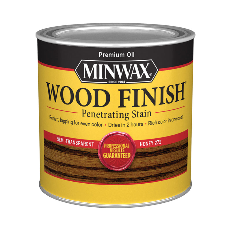 Minwax Wood Finish Oil-Based Stain, Honey, Half Pint