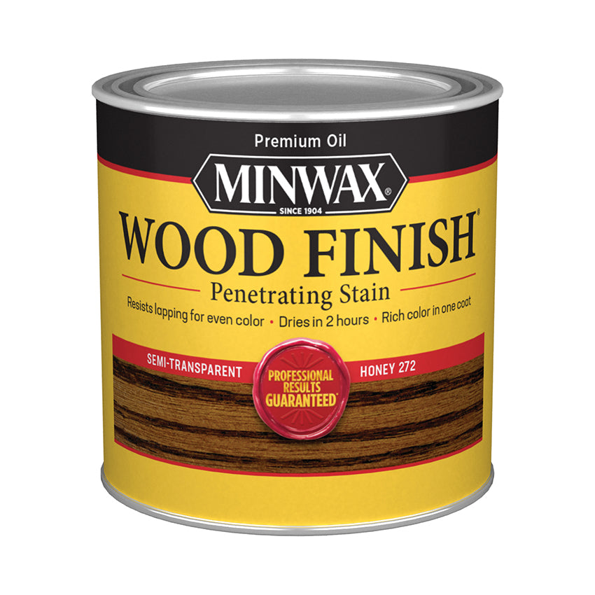 Minwax Wood Finish Oil-Based Stain, Honey, Half Pint