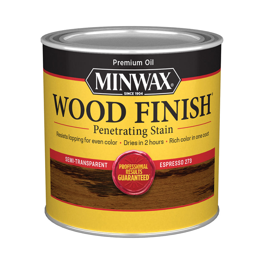 Minwax Wood Finish Oil-Based Stain, Espresso, Half Pint