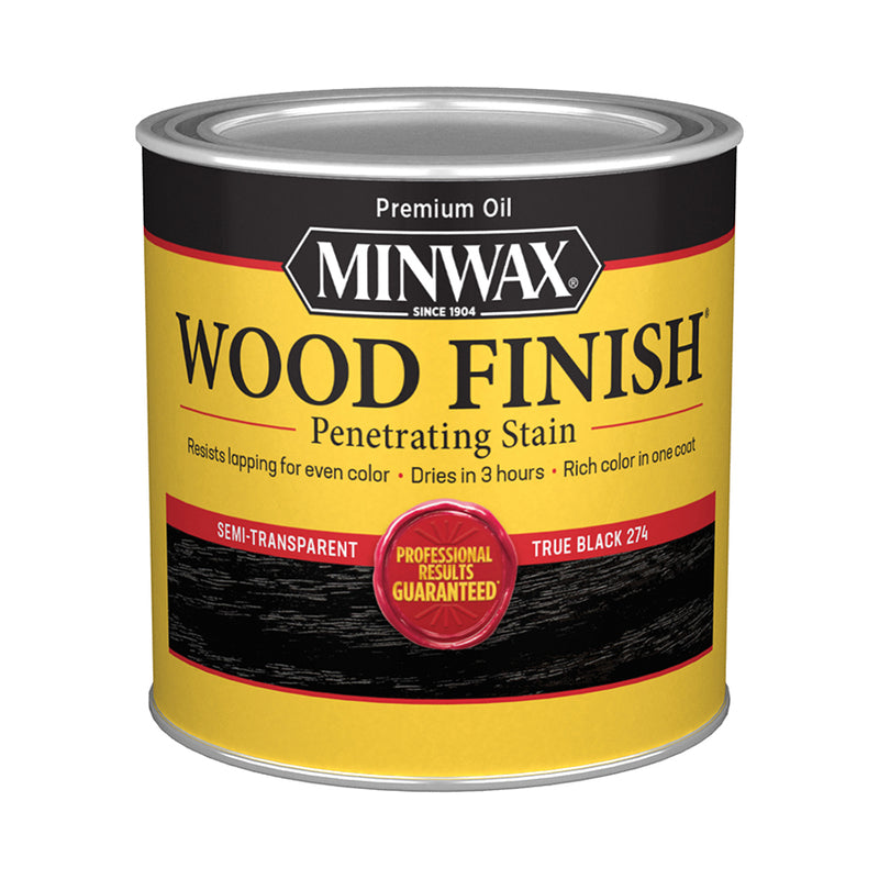 Minwax Wood Finish Oil-Based Stain, True Black, Half Pint