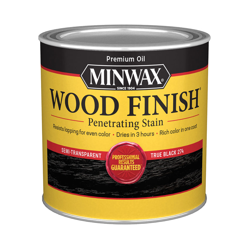 Minwax Wood Finish Oil-Based Stain, True Black, Half Pint