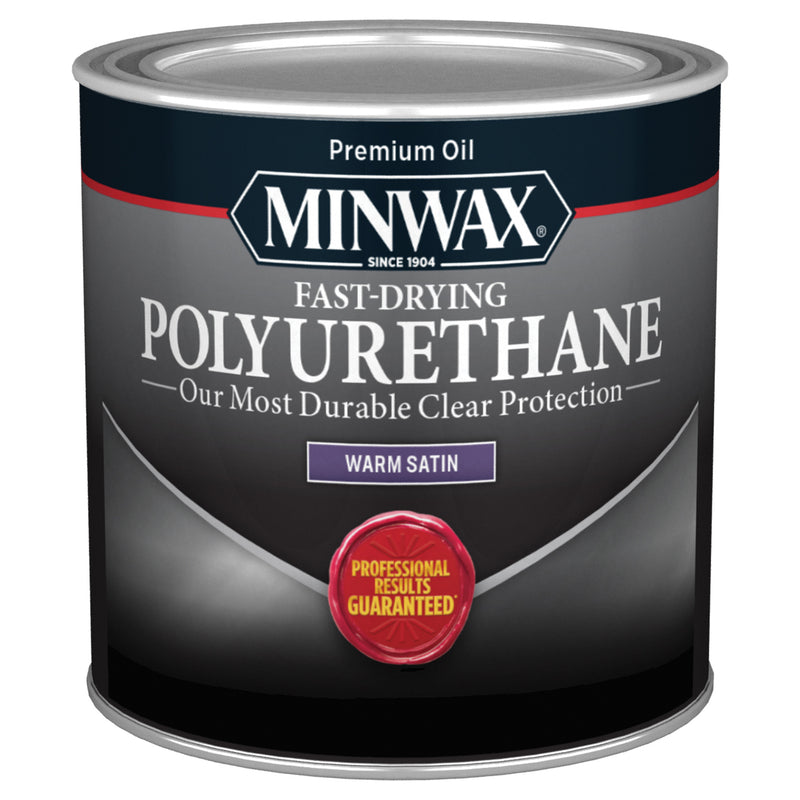 Minwax Fast-Drying Polyurethane, Clear Satin, Half Pint