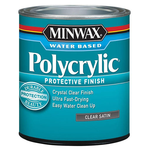 Half Pint Minwax Polycrylic Clear Satinin 23333 - LCB Paint & Supply