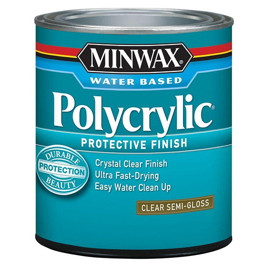 Half Pint Minwax Polycrylic Clear Semi-Gloss 24444 - LCB Paint & Supply