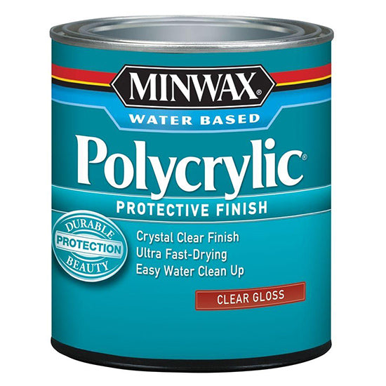 Minwax Polycrylic Protective Finish, Clear Gloss, Half Pint