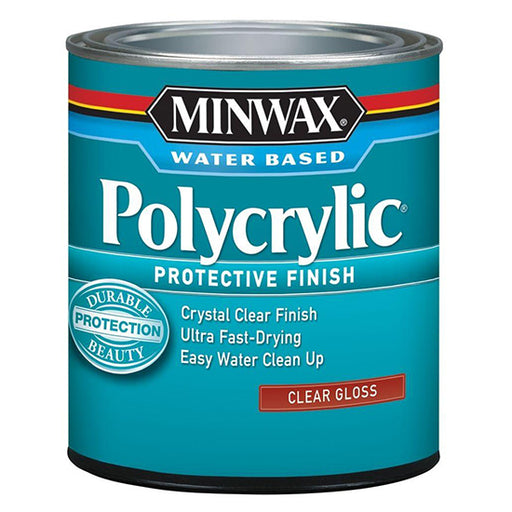 Half Pint Minwax Polycrylic Clear Gloss 25555 - LCB Paint & Supply