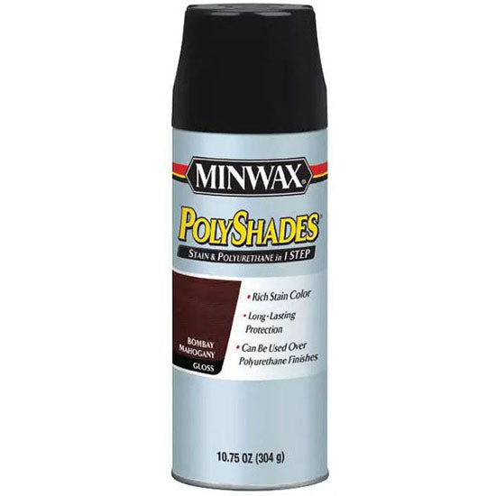 Minwax PolyShades Stain & Polyurethane, Bombay Mahogany, 10.75 oz