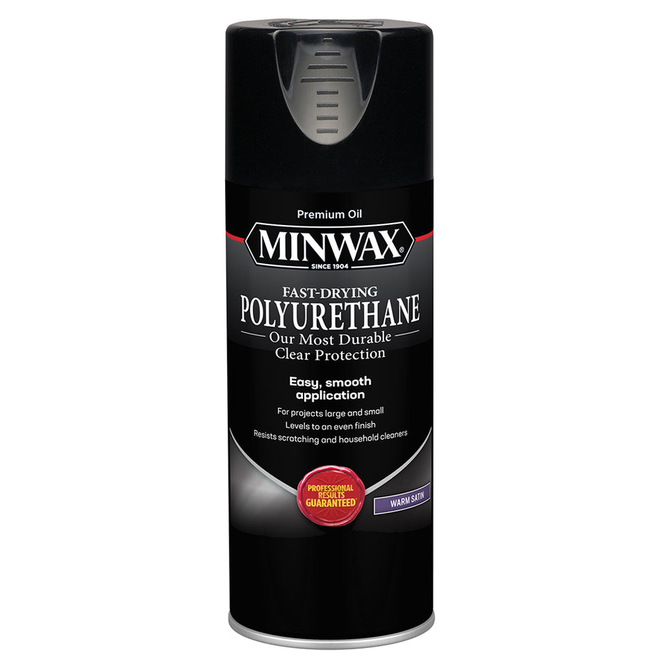 Minwax Fast-Drying Polyurethane Spray, Clear Satin, 11.5 oz