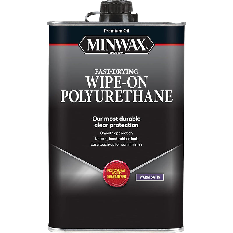 Minwax Wipe On Poly Warm Oil Based Polyurethane Finish, Satin Pint Project Weekend DIY