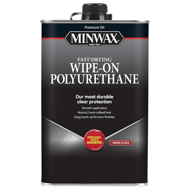 Minwax Wipe On Poly Warm Oil Based Polyurethane Finish, Gloss Quart Project Weekend DIY