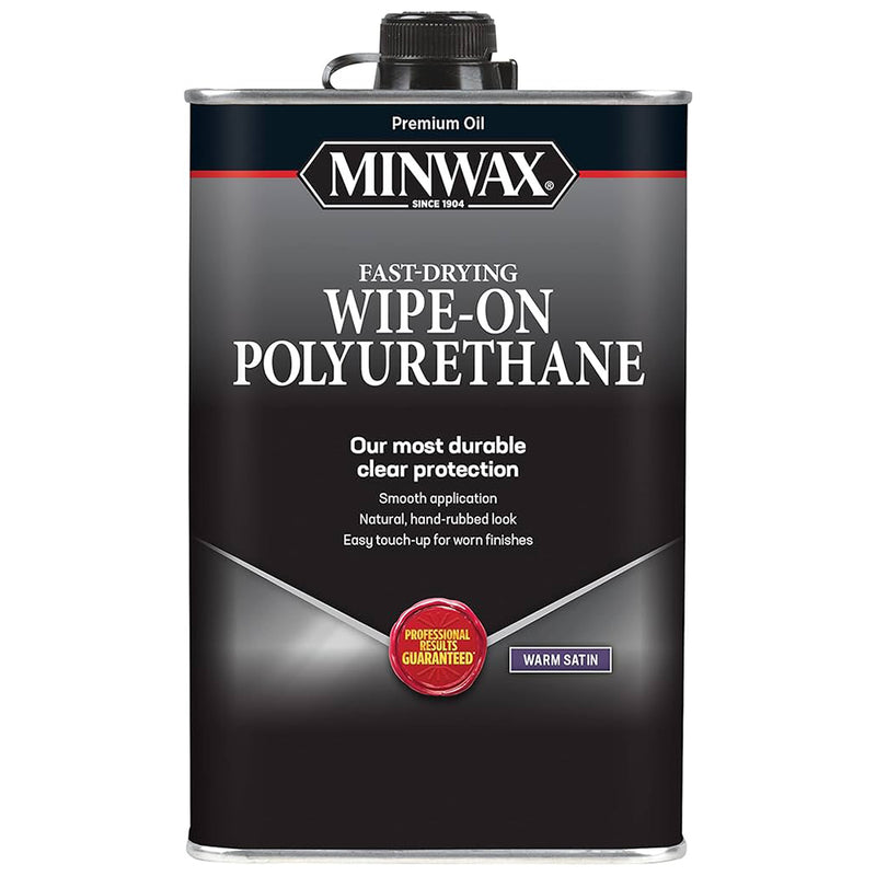 Minwax Wipe On Poly Warm Oil Based Polyurethane Finish, Satin Quart Project Weekend DIY