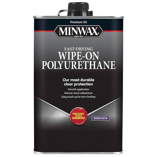 Minwax Wipe On Poly Warm Oil Based Polyurethane Finish, Satin Quart Project Weekend DIY
