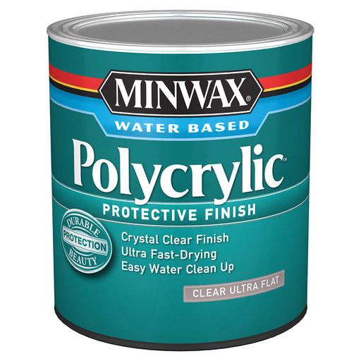 Quart Minwax Polycrylic Clear Flat 61111 - LCB Paint & Supply