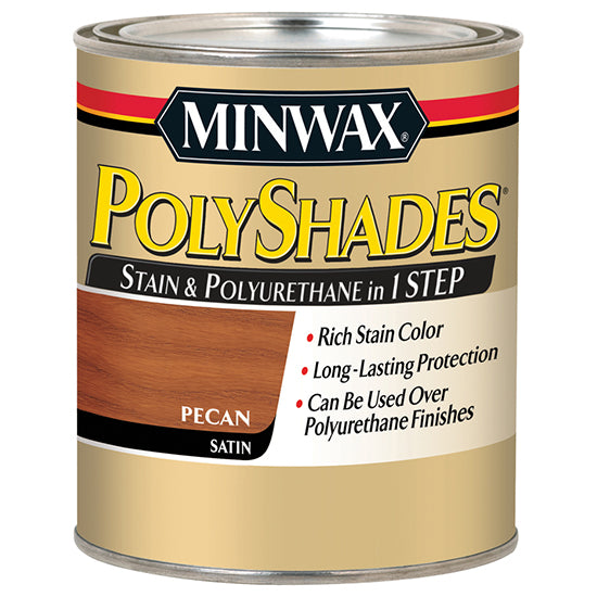 Minwax PolyShades Stain & Polyurethane, Pecan, Quart