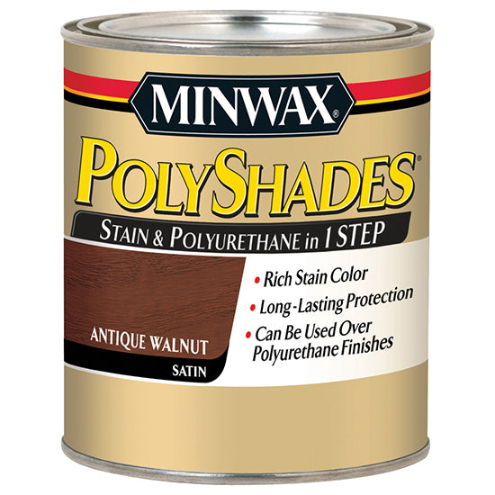 Minwax PolyShades Stain & Polyurethane, Antique Walnut, Quart