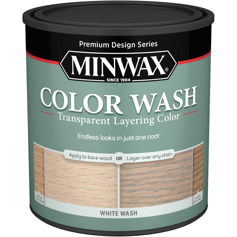 Minwax Color Wash Transparent Layering Color, White Wash, Quart