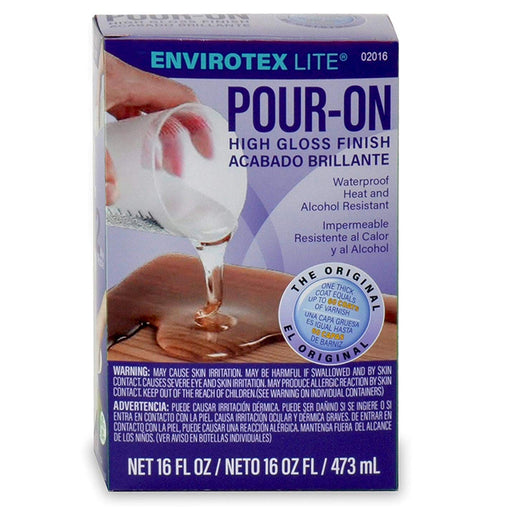 EnviroTex Lite Pour-On High Gloss Finish, Clear, 16 oz