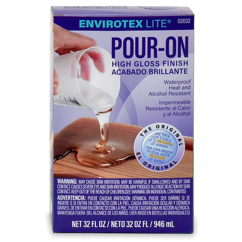 EnviroTex Lite Pour-On High Gloss Finish, Clear, Quart
