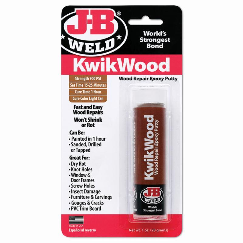 J-B Weld KwikWood Epoxy Putty, Tan, 1 oz