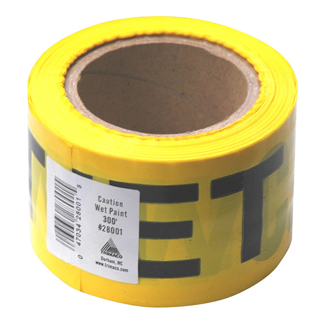 Trimaco Banner Caution Wet 3inx300ft Project Weekend DIY