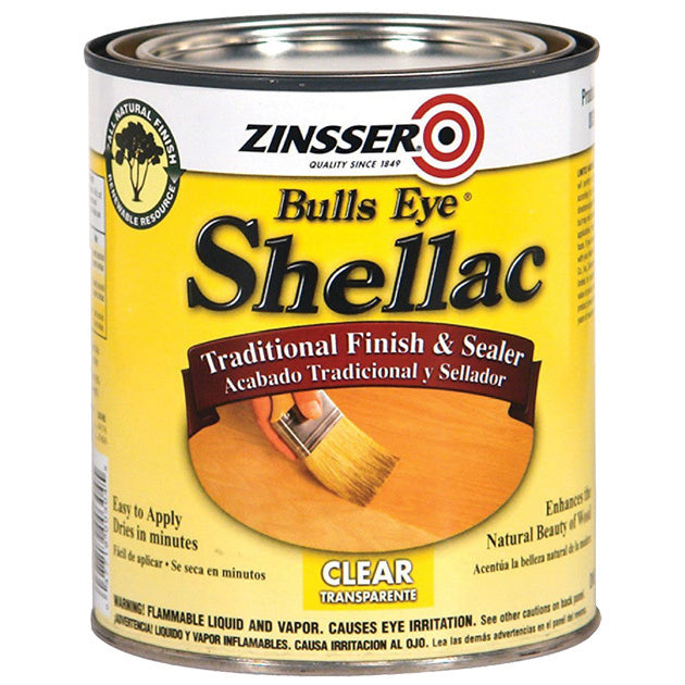 Zinsser Bulls Eye Shellac, Clear, Quart