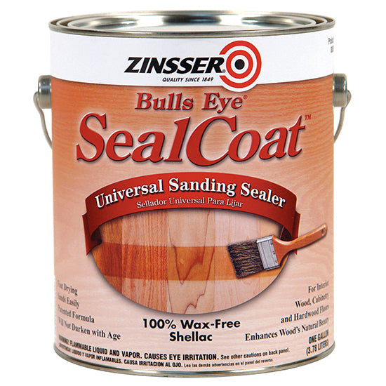 Zinsser Bulls Eye SealCoat Universal Sanding Sealer, Clear, Gallon