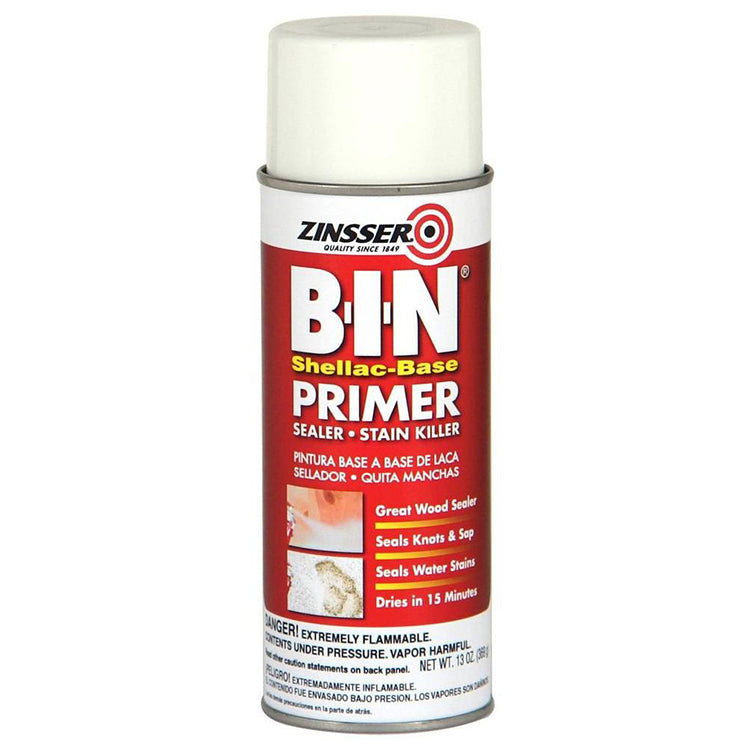 Zinsser BIN Primer Sealer Spray Project Weekend DIY