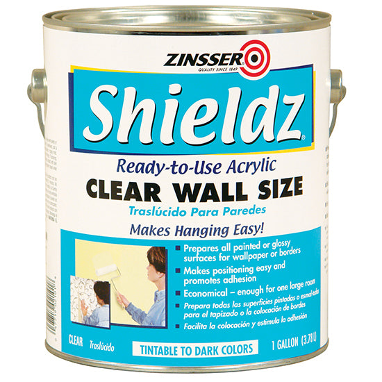 Zinsser Shieldz Water-Based Acrylic Wallpaper Primer, Clear, Gallon