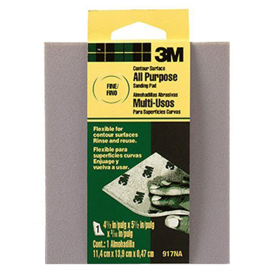 3M Softback Contour Sanding Sponge, Fine, 4-1/2 Inch