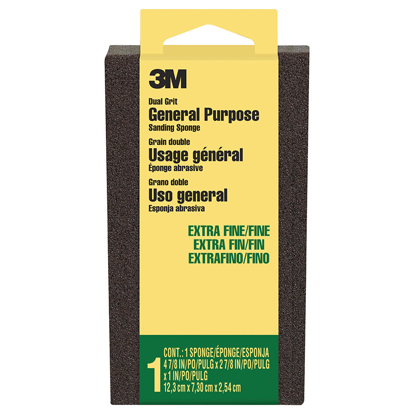 3M All Purpose Large Area Sanding Sponge, Extra, 2-7/8 Inch