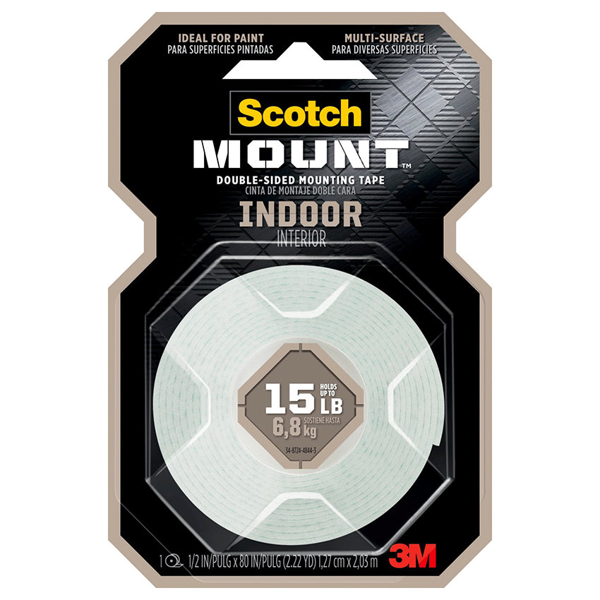 3M Scotch-Mount Indoor Mounting Tape, 1 Inch