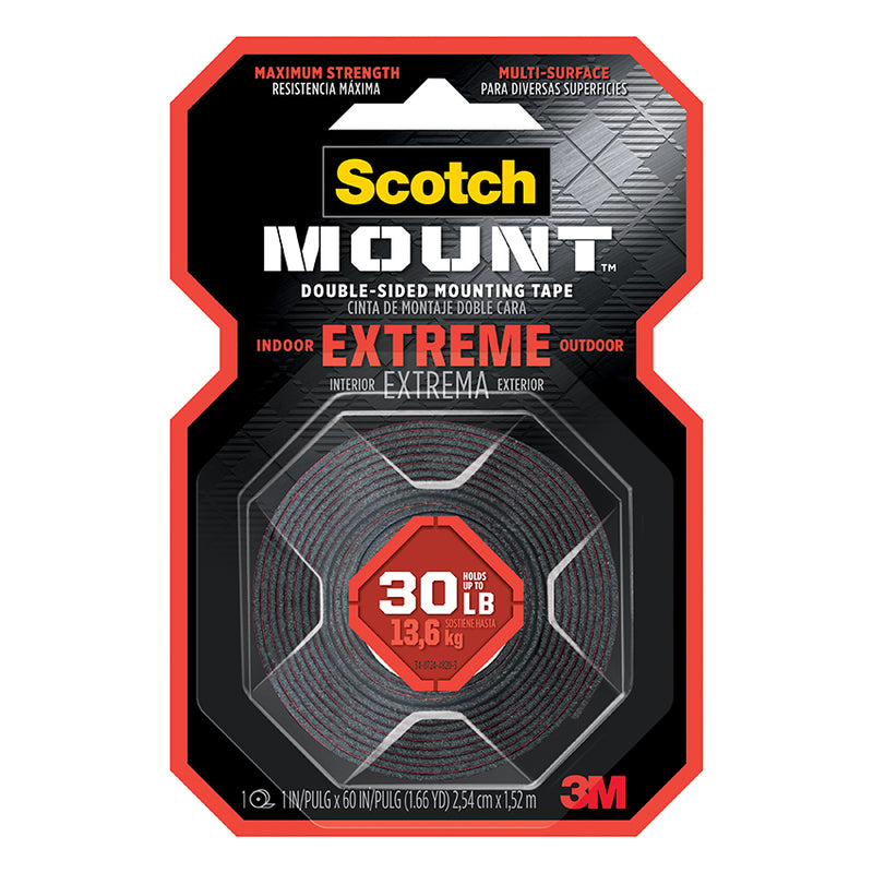 3M Scotch-Mount Extreme Mounting Tape, 1 Inch
