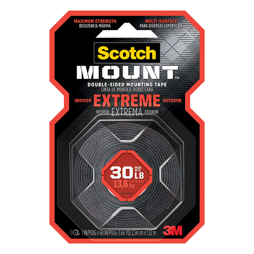 3M Scotch-Mount Extreme Mounting Tape, 1 Inch