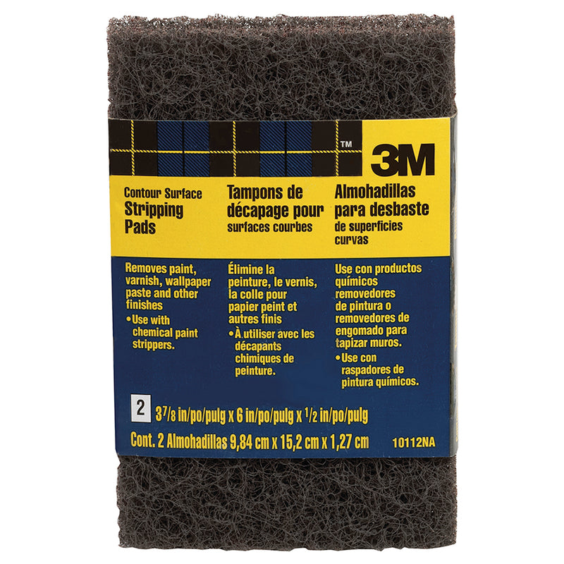 3M Heavy Duty Contour Surface Stripping Pads, 2-Pack, 3-3/4 Inch