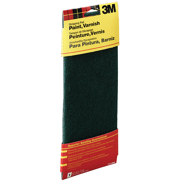3M Heavy Duty Paint & Varnish Stripping Pad, Green, 4-3/8 Inch