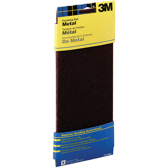 3M Metal Finishing Pad, Maroon, 4-3/8 Inch