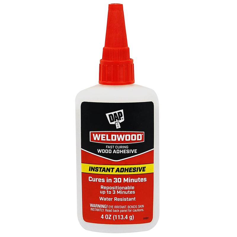 DAP Weldwood Instant Adhesive, Clear, 4 oz