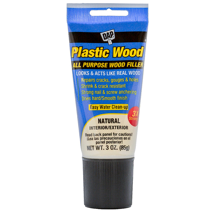 DAP Plastic Wood All Purpose Filler Natural 3 oz Project Weekend DIY