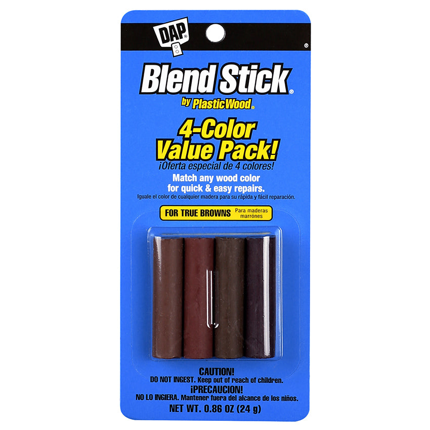 DAP Blend-Stick by Plastic Wood 4 Color Value Pack, True Browns