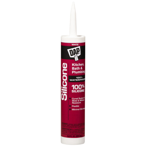 DAP Silicone Bath Sealant White 100% Kitchen & Project Weekend DIY