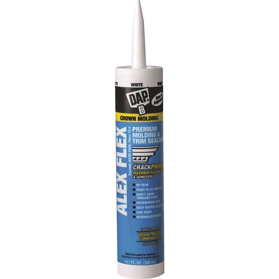 DAP Alex Flex Molding & Trim Sealant, White, 10.1 oz