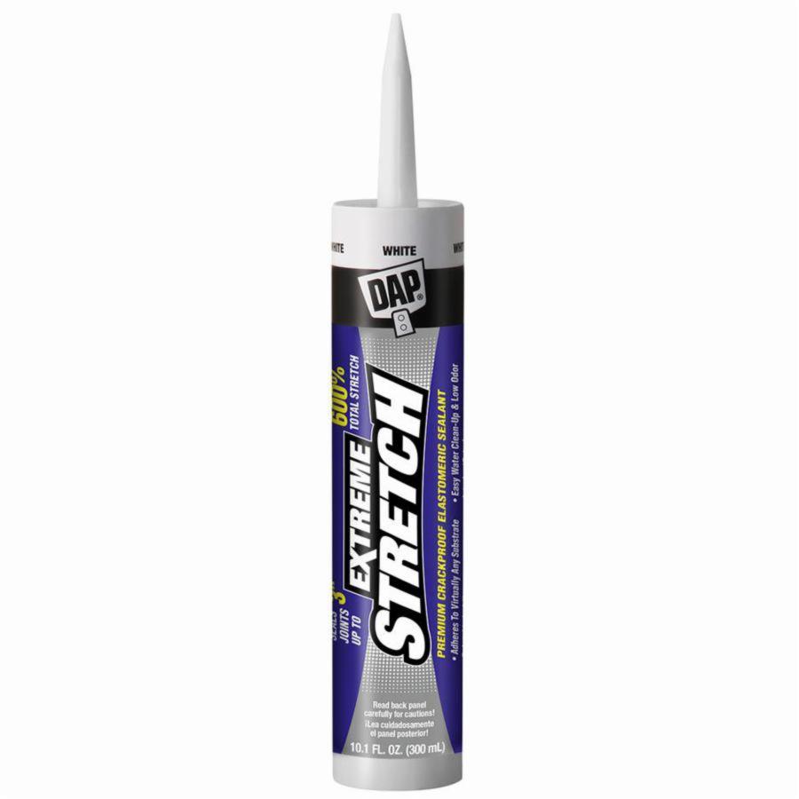 DAP Extreme Stretch Crackproof Elastomeric Sealant, White, 10.1 oz