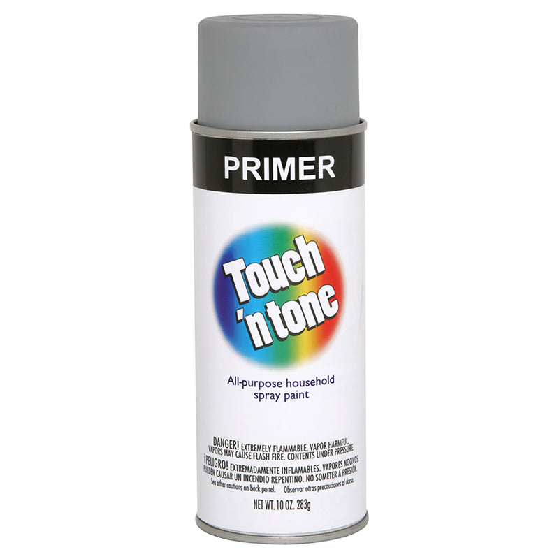 Rust-Oleum Touch'n Tone Spray Paint, Primer Gray, Flat, 10 oz
