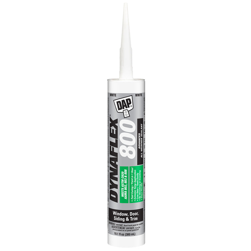 DAP Dynaflex 800 Window, Door & Siding Sealant, White, 10.1 oz