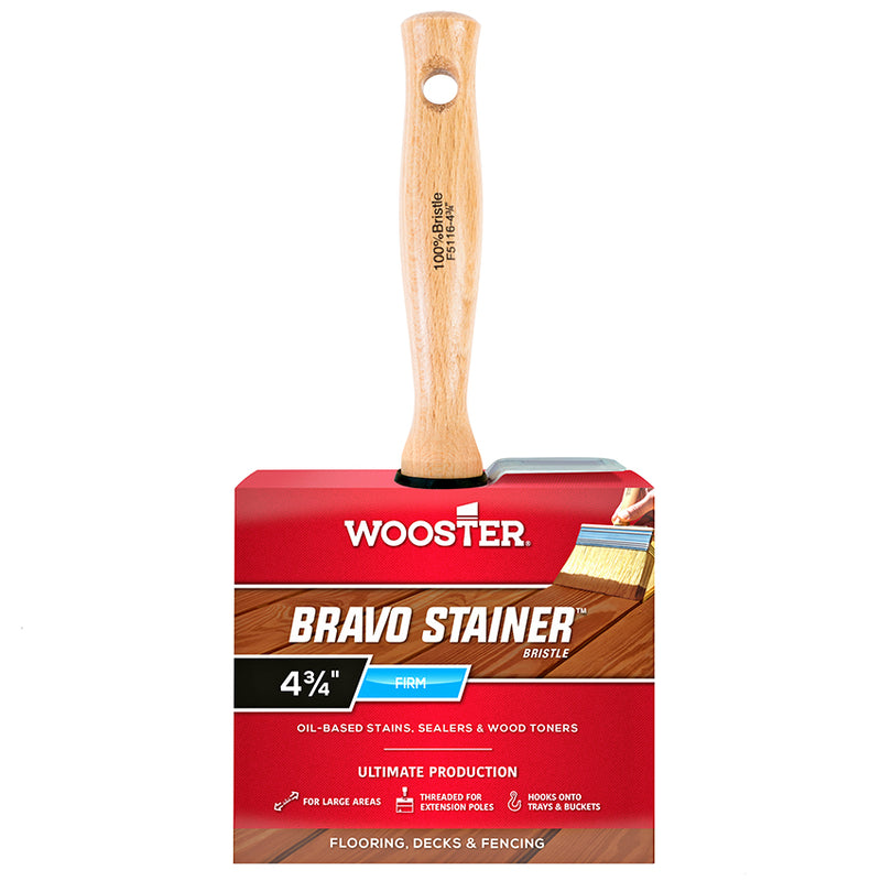 Wooster Pro Stain Brush White Brst 4 3/4in Project Weekend DIY