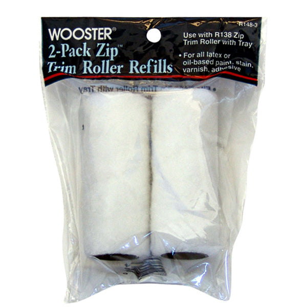Wooster Zip Trim Roller Refl 2-pk - 3in by Wooster | LCB Paint & Supply