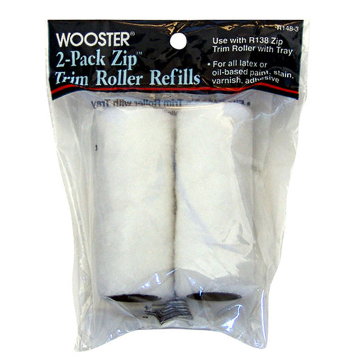 Wooster Zip Trim Roller Refl 2-pk - 3in by Wooster | LCB Paint & Supply