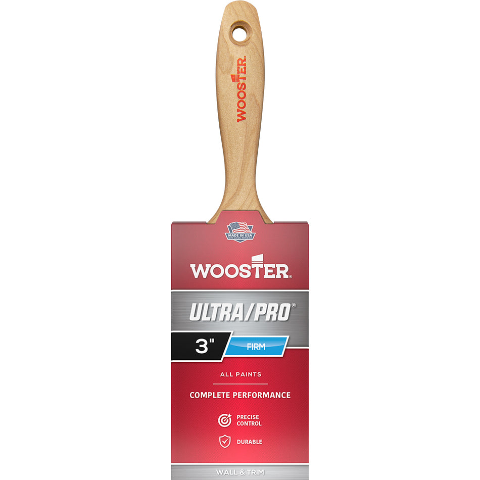 Wooster Ultra/Pro Firm Flat Beavertail Paint Brush, 3 Inch